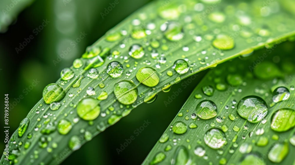 Abstract macro shot of water droplets on a leaf background wallpaper Abstract macro shot of water droplets on a leaf background wallpaper