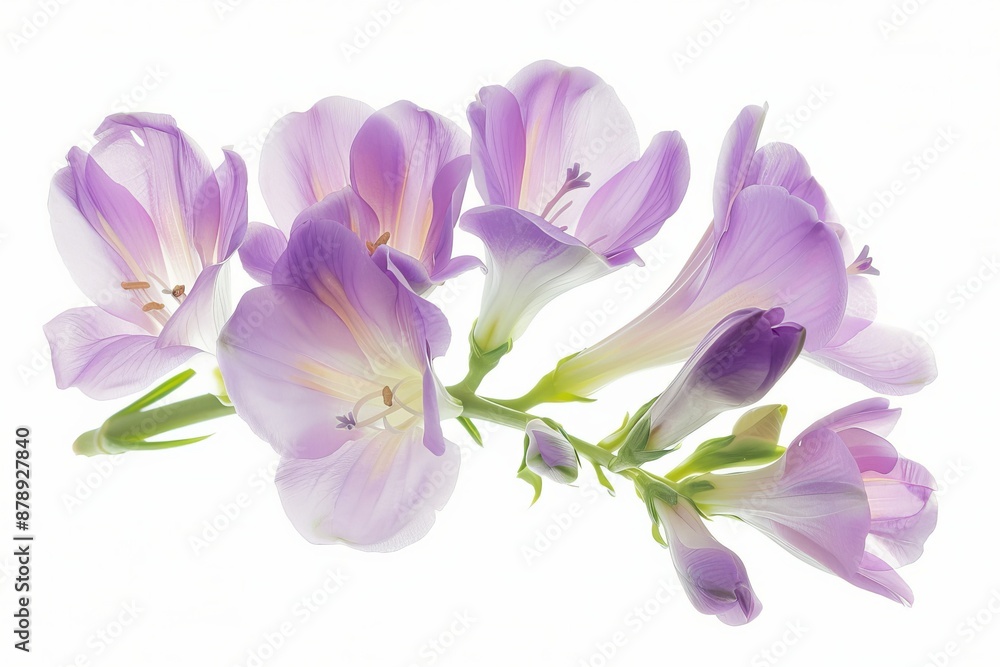 Purple Freesia Isolated on White Background. Beautiful Freesia Flower Purple Freesia Isolated on White Background. Beautiful Freesia Flower