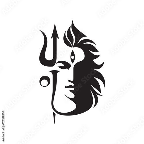 Mahadev Silhouette vector illustration art