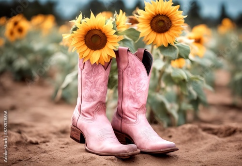 texas boots conceptual farm pink warm cowgirl colors cowboys cowboy white olated watercolor cowgirl wild sunflowers background pastel stern st boot watercolor farm flower rodeo girl illustration ranch