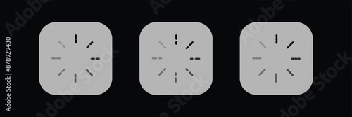 Collection of loading and buffering symbols for websites, apps and graphic. 