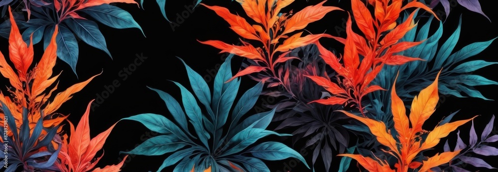 Tropical Leaves Pattern. Tropical Leaves Pattern.