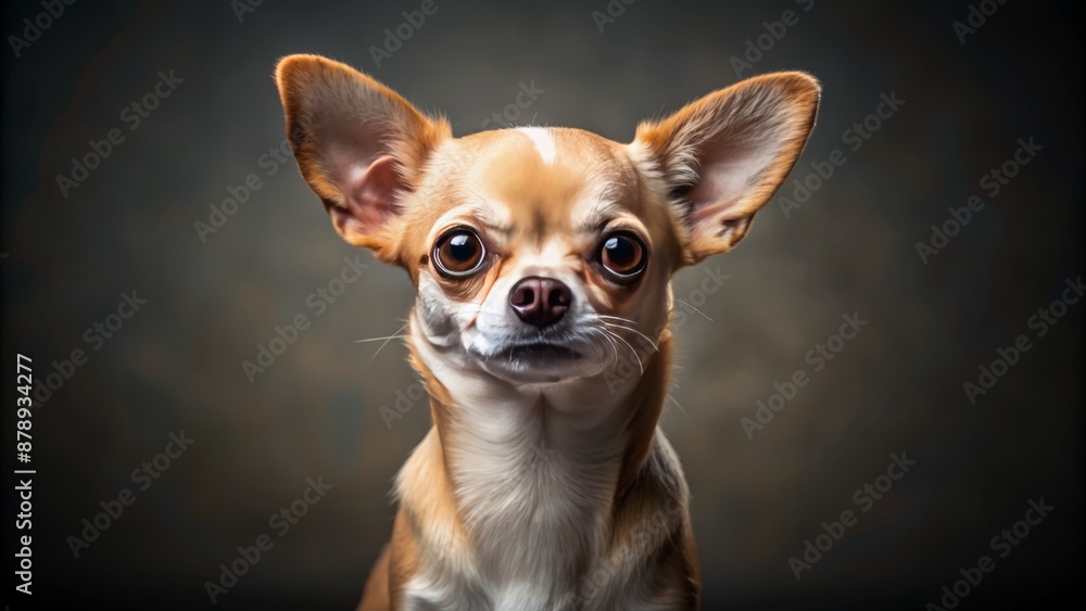 Full-body portrait of a Chihuahua standing with a curious expression Full-body portrait of a Chihuahua standing with a curious expression