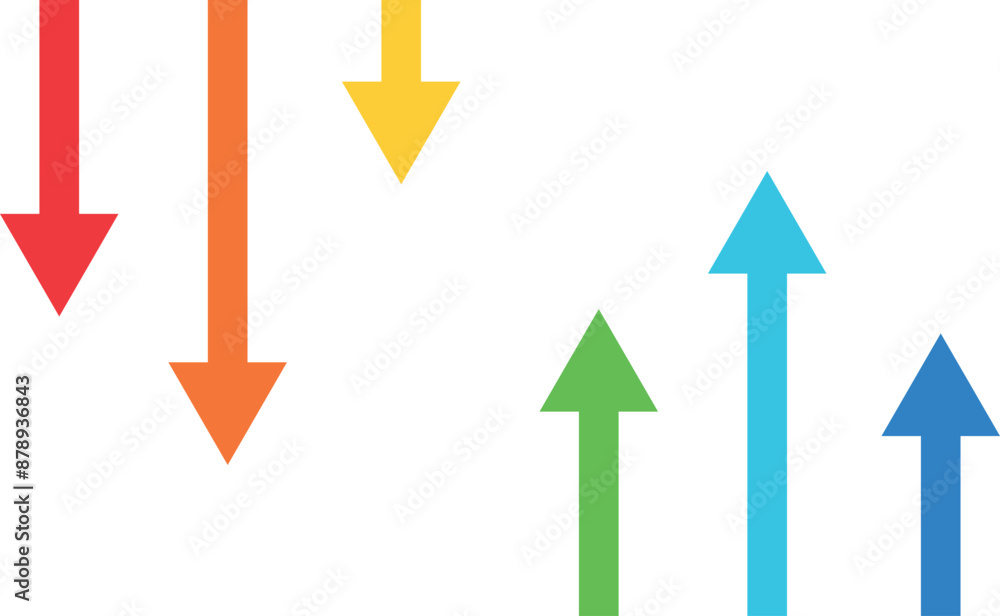 colored thick arrows in lgbt style colored thick arrows in lgbt style