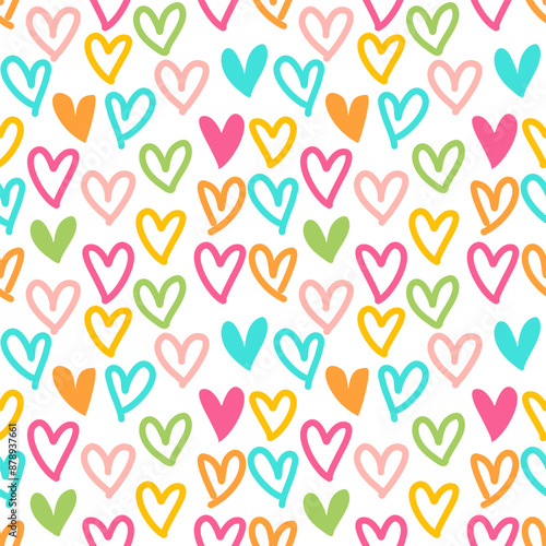 seamless pattern with hearts