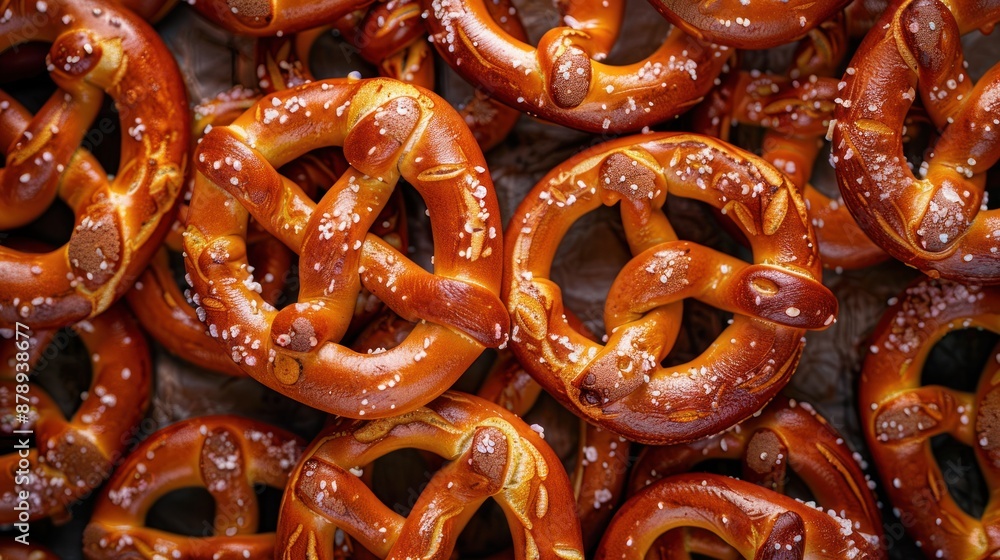 Close-Up of Salted Pretzel Snacks Close-Up of Salted Pretzel Snacks