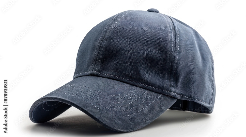 Dark Blue Baseball Cap on a White Background Dark Blue Baseball Cap on a White Background