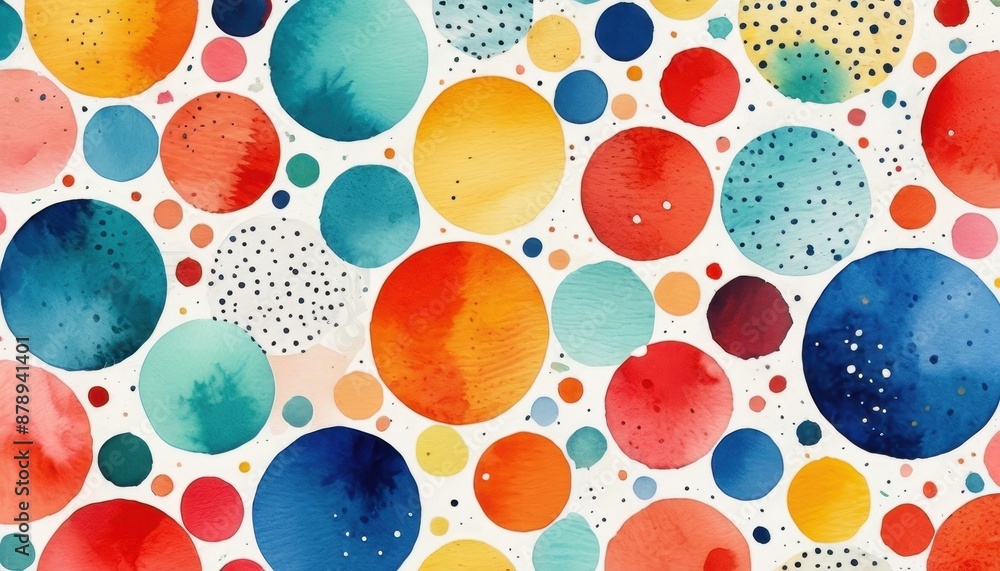 Watercolor Circles Abstract Pattern. Watercolor Circles Abstract Pattern.