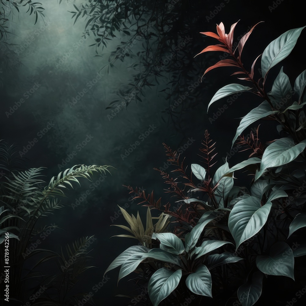 Tropical Leaves in the Dark. Tropical Leaves in the Dark.