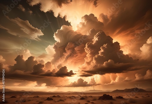 Fototapeta Naklejka Na Ścianę i Meble -  Brown sunset