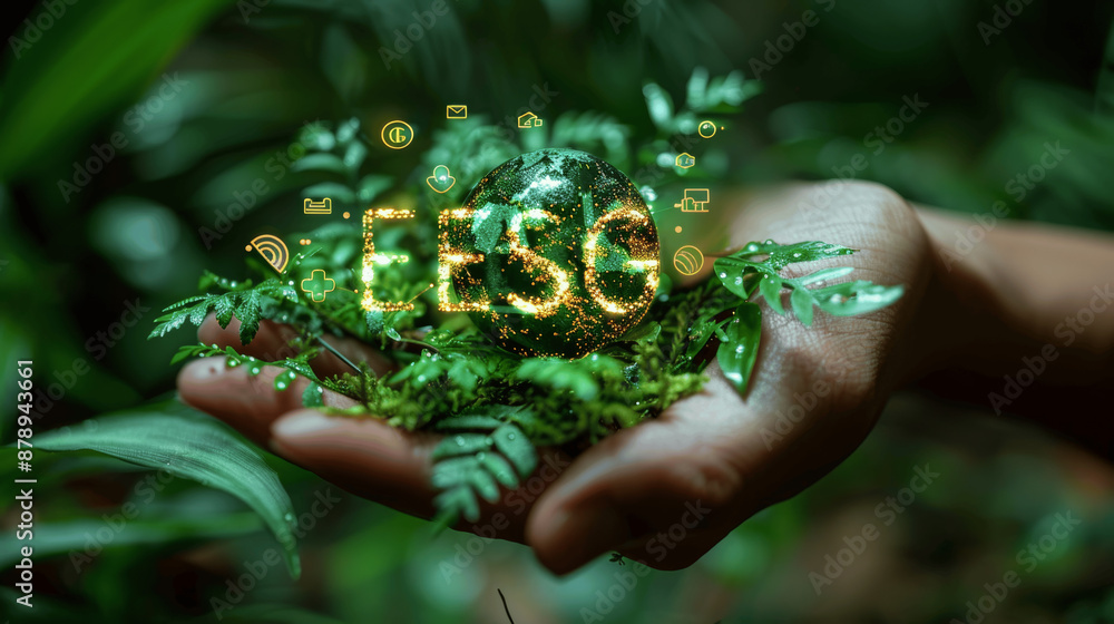 ESG Environmental Social Governance Sustainable Business Network Green ...