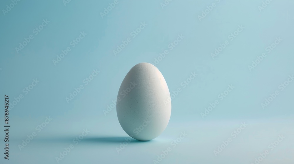 egg on a pale blue backdrop egg on a pale blue backdrop