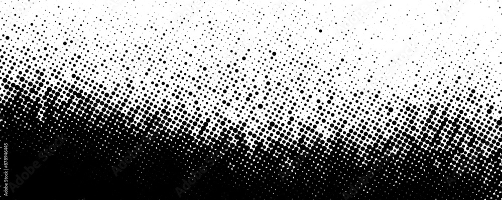 Halftone gritty noise texture. Grunge grit pixel gradient background ...