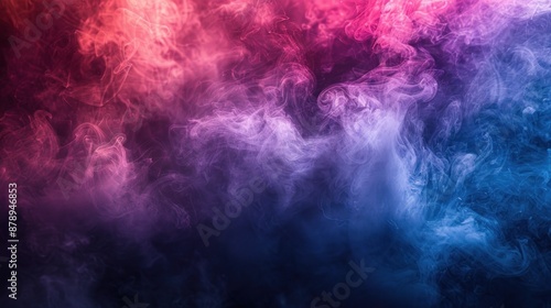 Abstract Smoke Photography with Blue and Red Lighting © ANIS