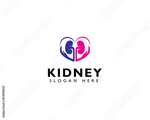 Kidney health logo, creative health concept, icon and vector template