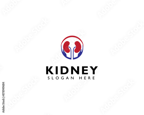 Kidney health logo, creative health concept, icon and vector template