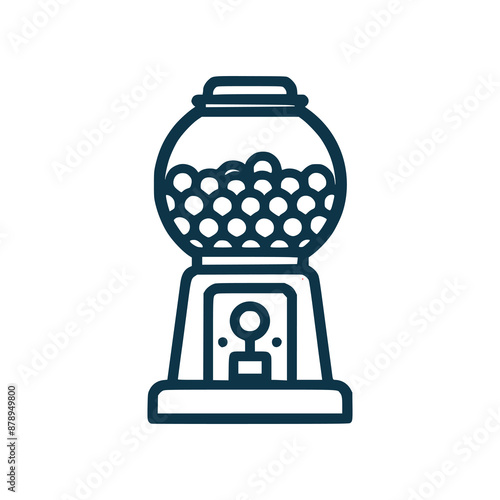 gumball machine logo vector illustration template design