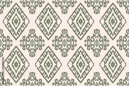 Seamless pattern ethnic design, ikat seamless pattern, ikat art. beautiful hand drawn Design for textile and printin gethnic pattern.beautiful pattern. folk embroidery,bohemian style, abstract art	