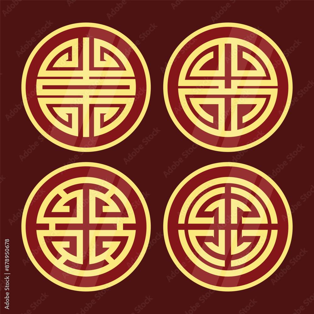 Chinese Auspicious Symbol Vector Illustration Chinese Auspicious Symbol Vector Illustration