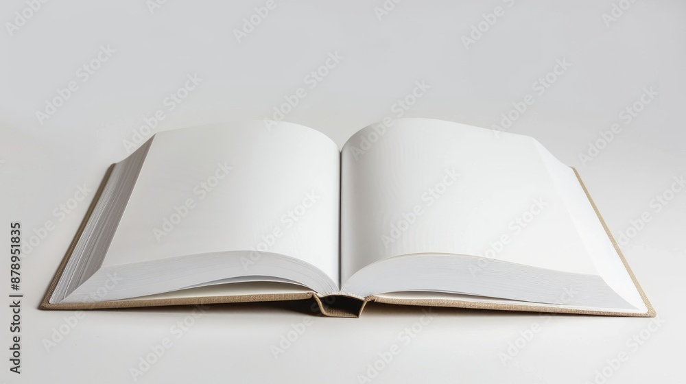 Blank book with white background and space for text Blank book with white background and space for text