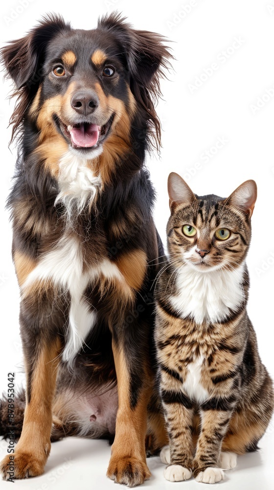 A photo of a dog and a cat together A photo of a dog and a cat together
