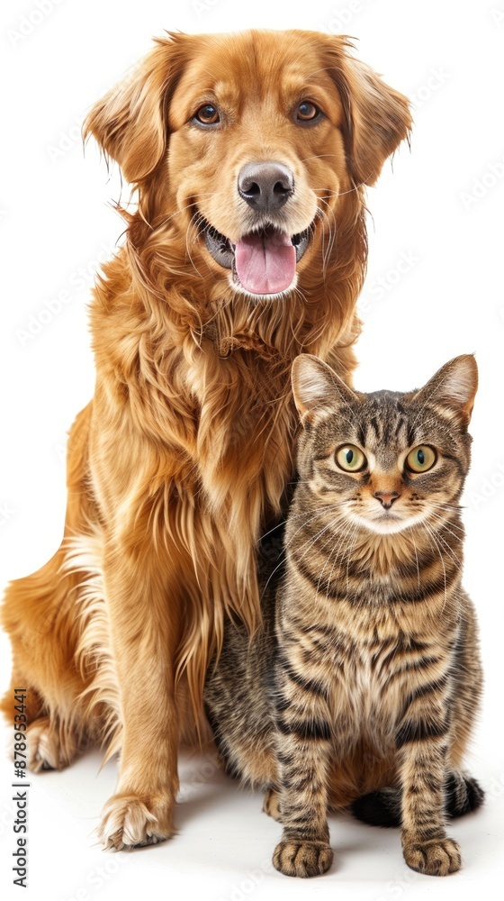 A photo of a dog and a cat together A photo of a dog and a cat together