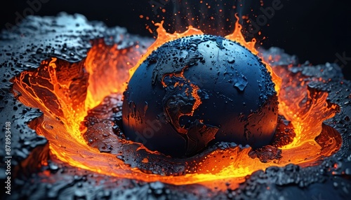 Wallpaper Mural Earth in Flames. Torontodigital.ca