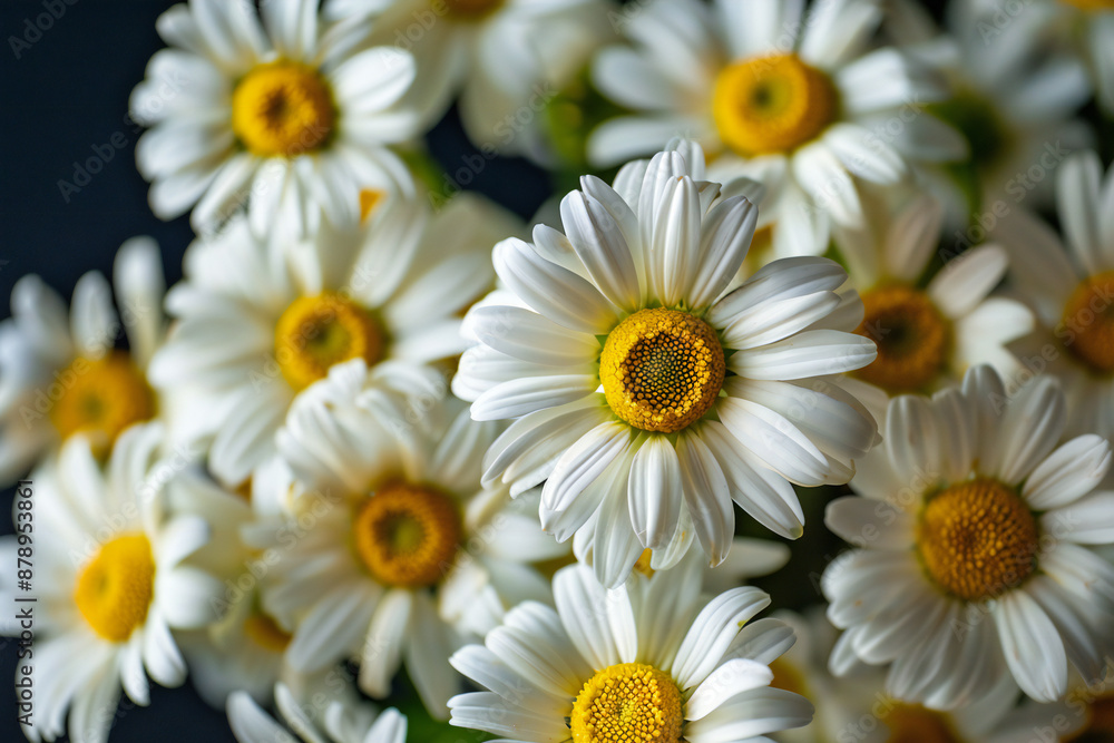 Fototapeta premium White Daisies: A Charming Bouquet of Fresh Blooms and Floral Simplicity