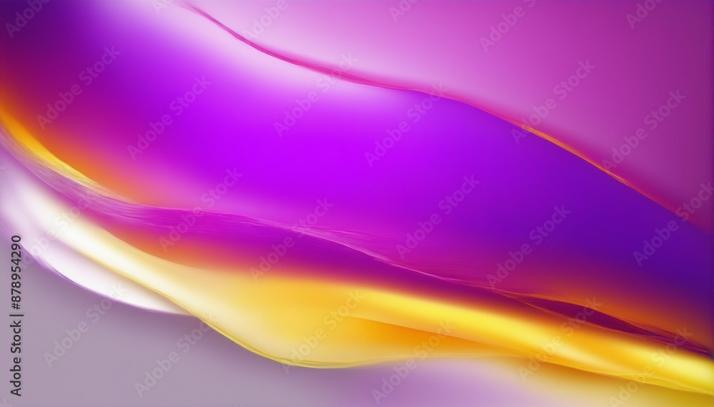 Obraz premium Minimalist purple yellow curve background image