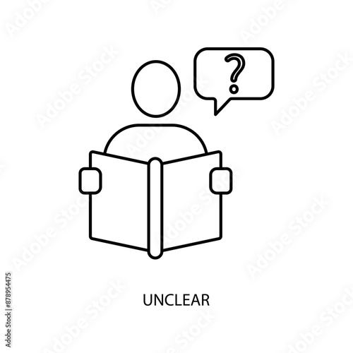 unclear concept line icon. Simple element illustration. unclear concept outline symbol design.