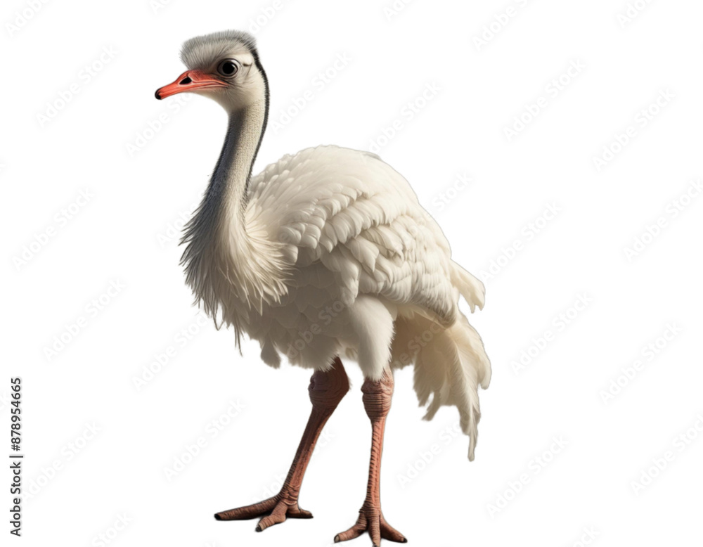Obraz premium ostrich isolated on white background transparent png