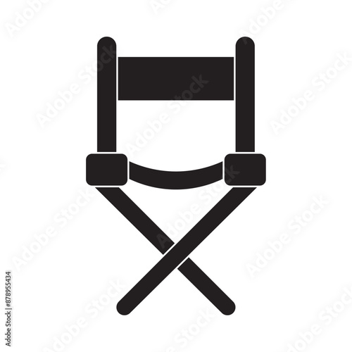 director chair flat icon vector