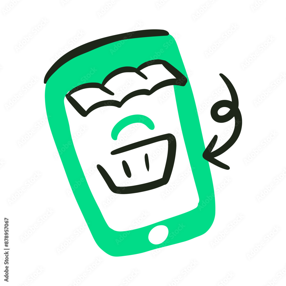 Handdrawn Online Shopping Ecommerce Buying add to cart Illustration Icon Handdrawn Online Shopping Ecommerce Buying add to cart Illustration Icon