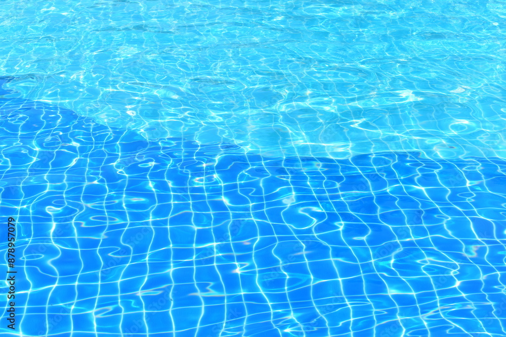 Obraz premium surface of blue swimming pool, freshness water background