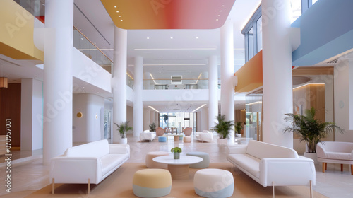 Colorful ornament spa facility accommodation for comfort in lifestyle hotel