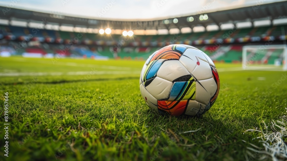 Fototapeta premium サッカーボールとスタジアム