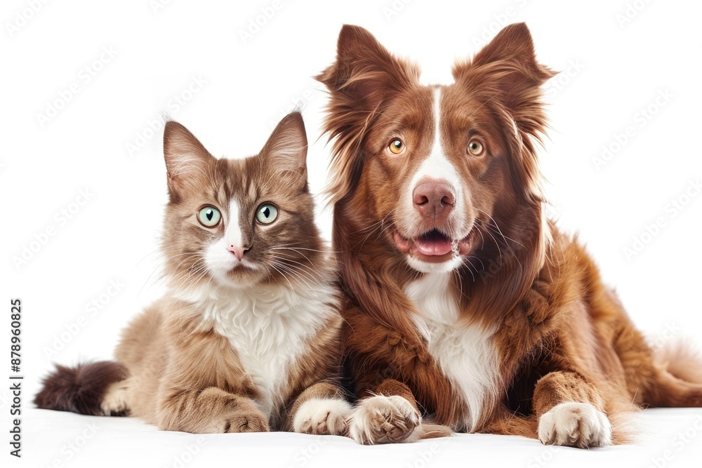 A photo of a dog and a cat together A photo of a dog and a cat together