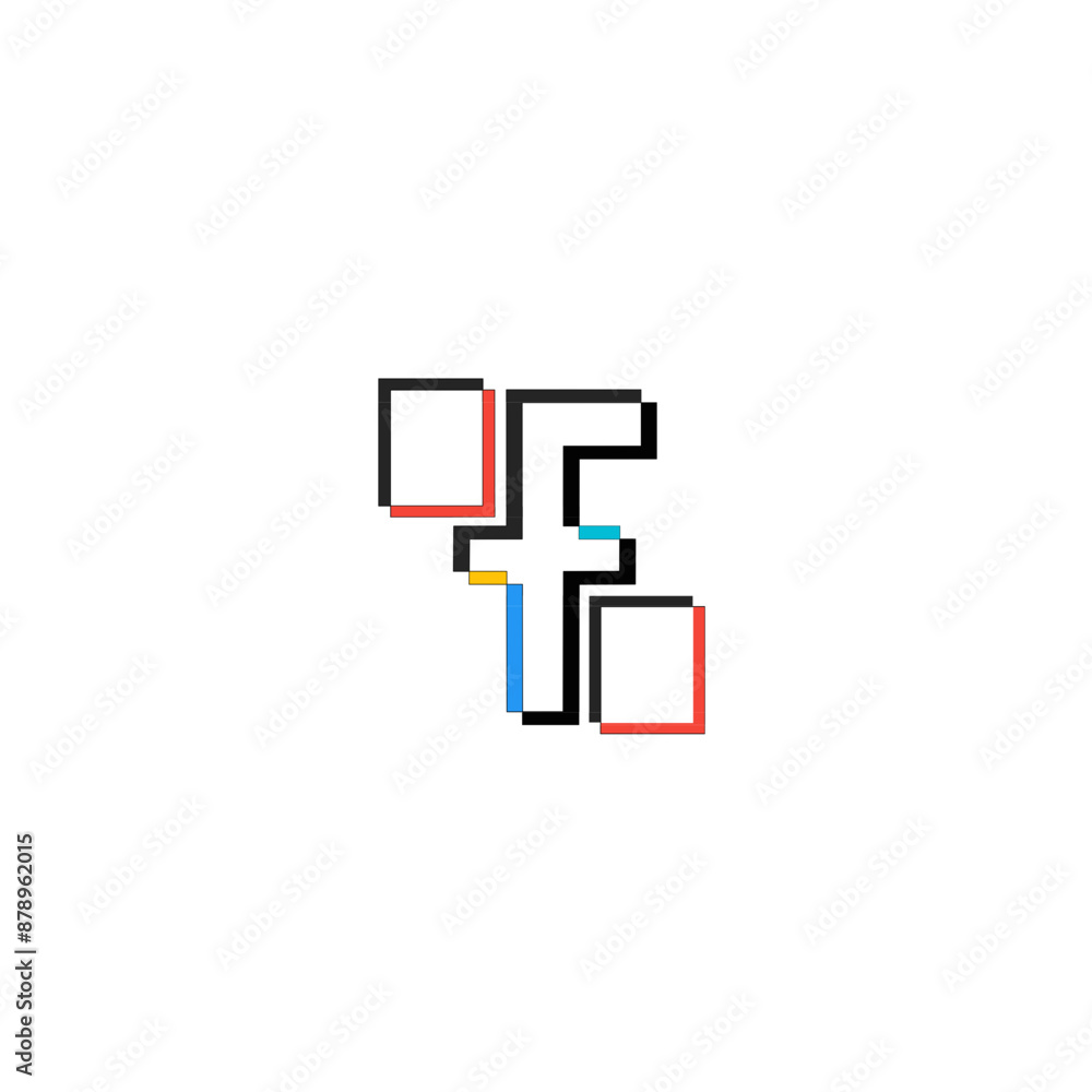 Fototapeta premium F logo image with color combination