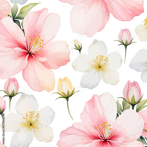 Blooming Blossoms: A Vibrant Collection of Pink and White Flowers