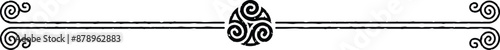 Celtic Double Lines and Spirals Header - Spiral Symbol