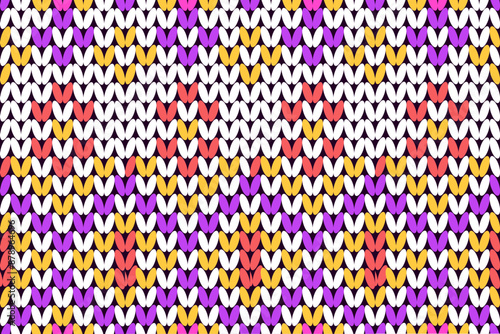 Cotton rhombus argyle knit texture geometric vector seamless. Rug knitwear fabric print. Winter seamless knitted pattern. 
