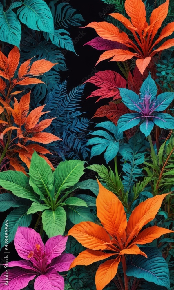 Tropical Leaves Abstract Art. Tropical Leaves Abstract Art.