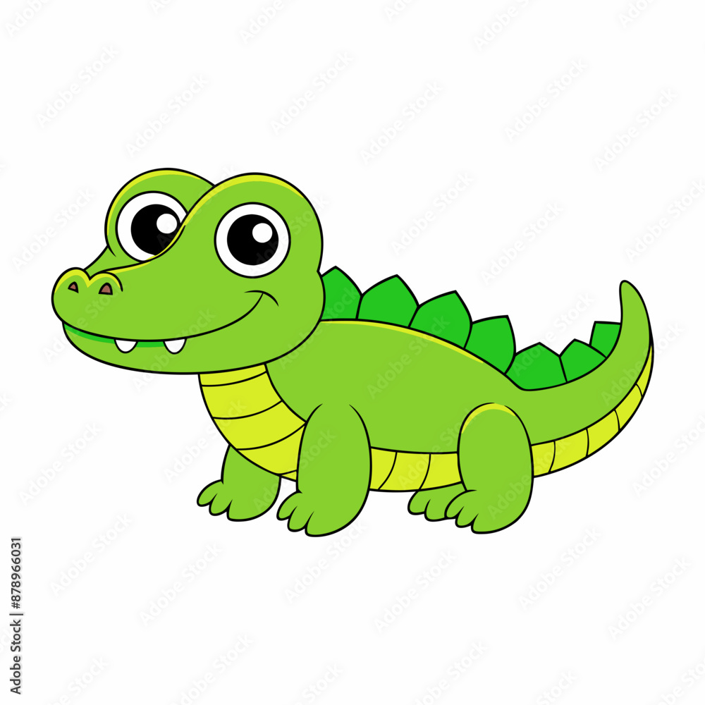 Fototapeta premium Alligator colorful vector, and illustration white background