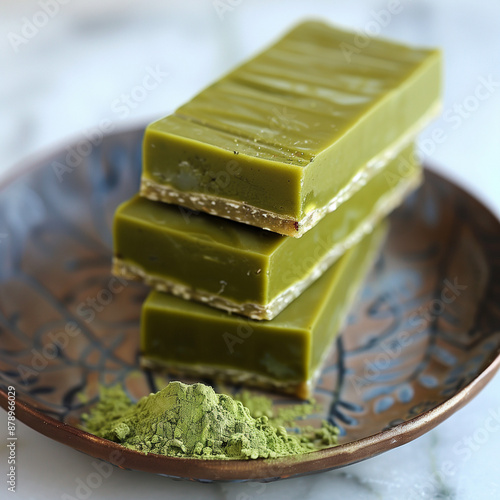 Matcha Green Tea Snack Bars - Energizing and Flavorful photo