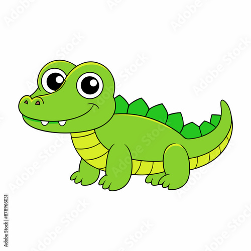 Alligator colorful vector, and illustration white background 