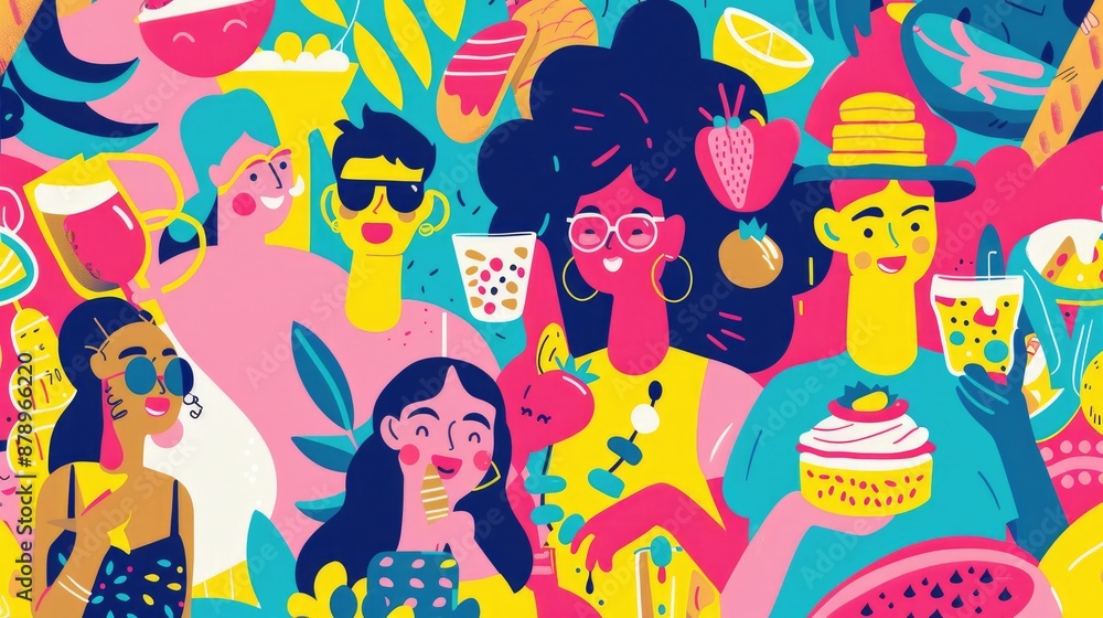 Summer Party Illustration Summer Party Illustration