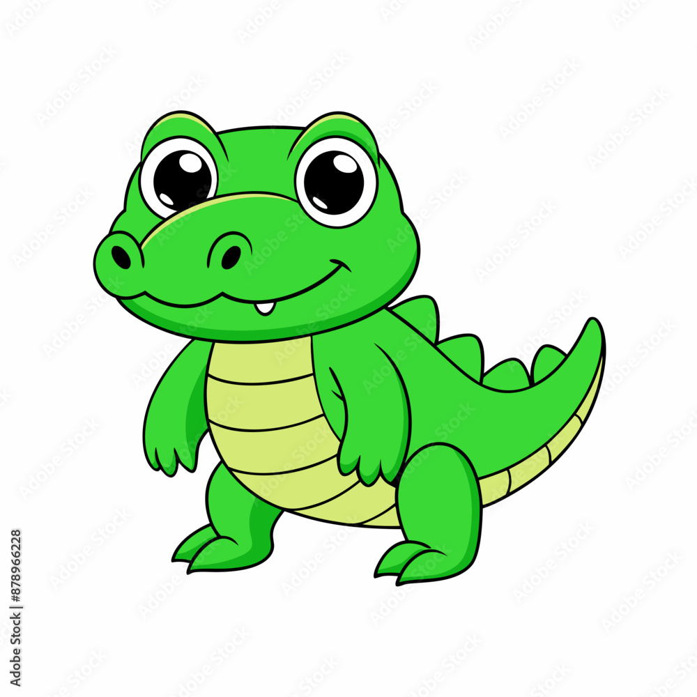 Fototapeta premium Alligator colorful vector, and illustration white background 