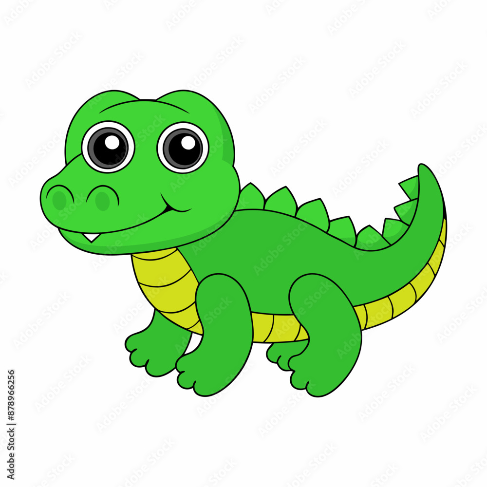 Fototapeta premium Alligator colorful vector, and illustration white background 