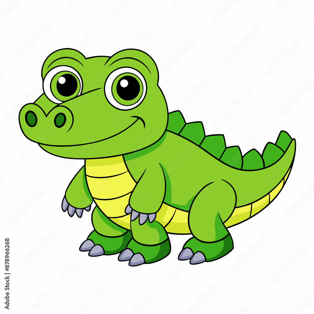 Fototapeta premium Alligator colorful vector, and illustration white background