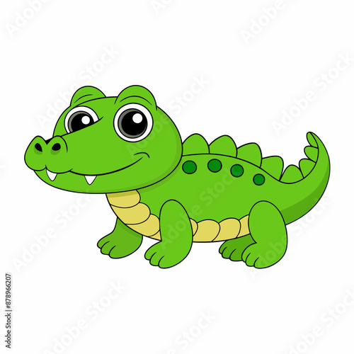 Alligator  colorful vector, and illustration  white background 